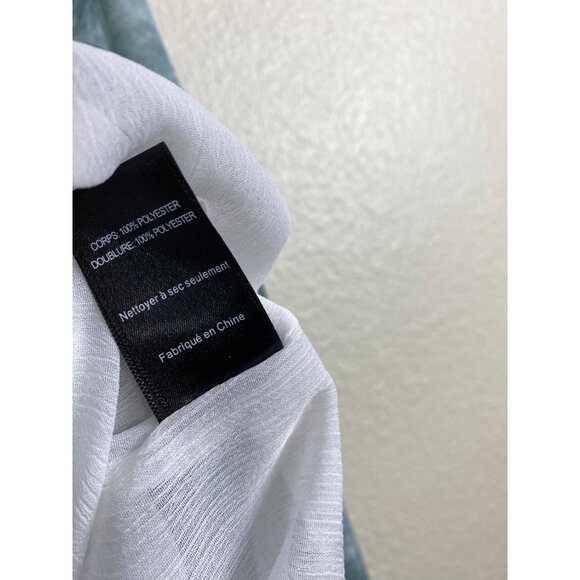 ASTR The Label faux Wrap Top Womens Medium Green Tie Dye Boho Beach Vacation - Picture 9 of 15